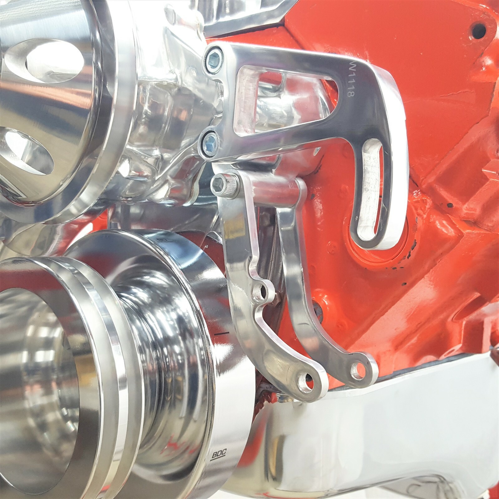 Polished Aluminum Alternator Fan For Small Block Chevy 327 350 400 – Billet Finish