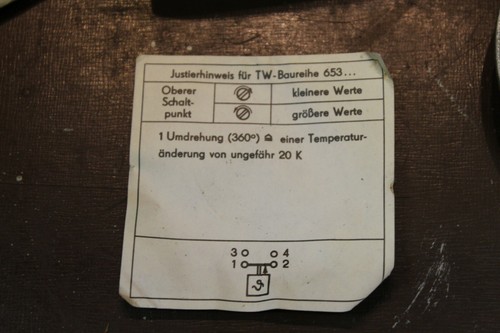 DDR Mertik Temperatur Regler Schalter 653.31 Schaltdifferenz 10 K TGL 28379 #LA3 - Bild 6 von 6
