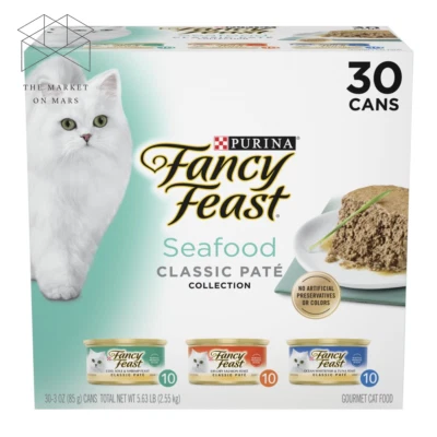NESTLÉ PURINA PETCARE COMPANY Fancy Feast Pate Wet Cat Food Seafood Pate , 3 Oz Cans (30 Pack) NEW
