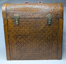 Decorative Carrying Box Bottle Caddy Wine Rack Plastic Handle Reproduction