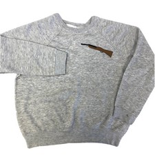 Vtg 70  s Bassett Walker SHOTGUN Rifle Heather TRI Blend RAGLAN Sweatshirt XL