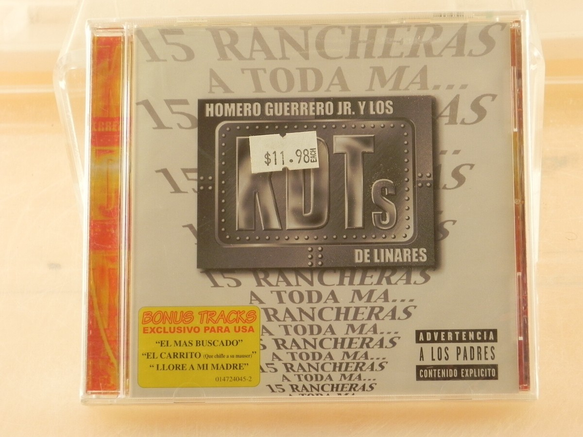 Homero Guerrero Jr y Los Kadetes De Linares 15 Rancheras CD