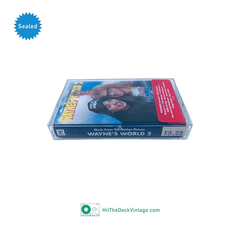 Wayne's World 2 Soundtrack Cassette Tape (1993) w/ Hype Sticker US 1st SEALED - Image 3 of 4