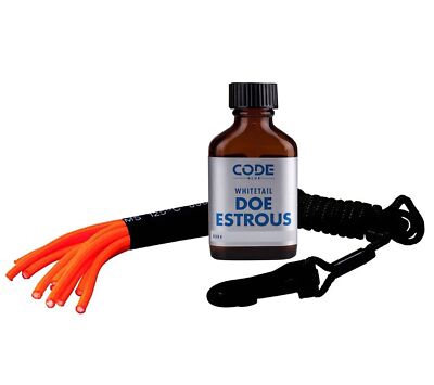 Code Blue Doe Estrous Urine 1fl oz with Scent Drag for Deer Hunting