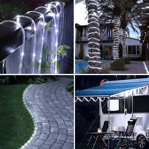 Battery LED Rope Lights Waterproof 8 Modes Lights with Remote Home Garden Decor - Picture 7 of 23