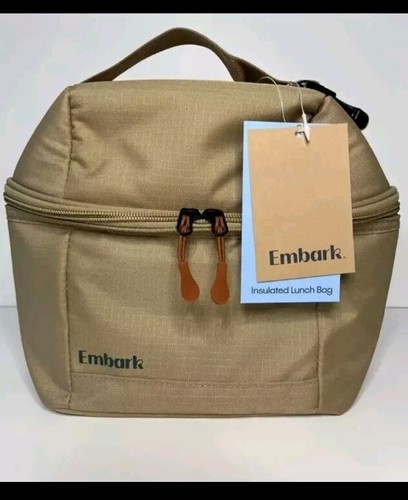 Embark Dual Compartment Insulated Lunch Bag Tan