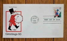 CHRISTMAS TOY SOLDIER SHEET VARIETY 1993 ARTMASTER CACHET FDC VF UNADDR