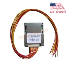 13S 48V 50A Battery Balance Protection Board BMS PCBCircuit For E-bike Motor US