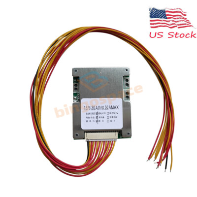 13S 48V 50A Battery Balance Protection Board BMS PCBCircuit For E-bike Motor US