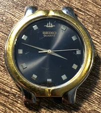Vintage Seiko Watch With Ship Logo Design Wristwatch Repair/Parts