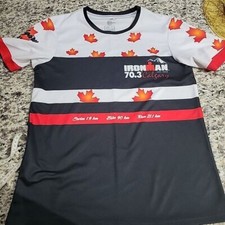 C4 Ironman Triathlon 70.3 MED Black Jersey T Shirt Calgary