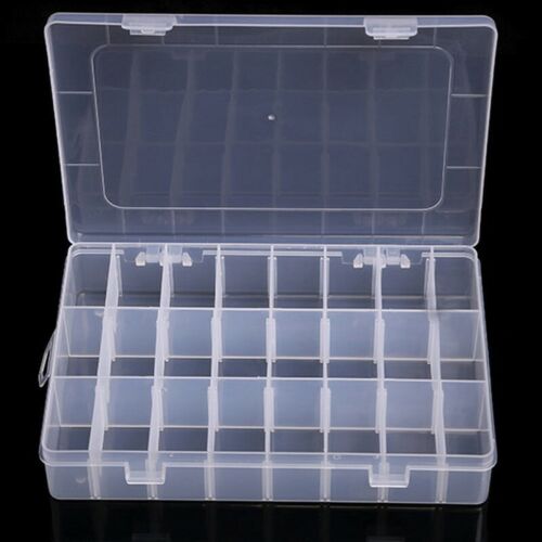 36 Compartments Clear Plastic Storage Box Jewelry Bead Screw Organizer  Container