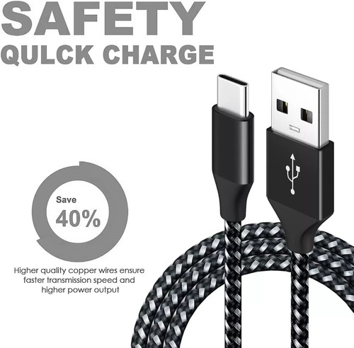 1/3 Pack 3/6/10Ft USB to Type-C Cable Fast Charger Charging Data Sync Cord - Photo 66 sur 86