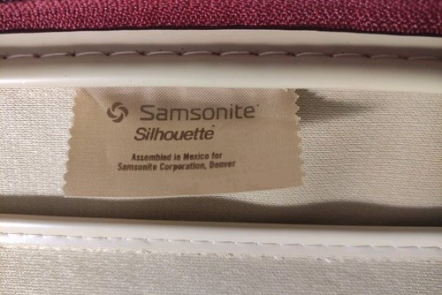 Samsonite Survivor Silhouette III Carry-On Travel Shoulder Bag w/ Lock, Burgundy - Picture 14 of 14
