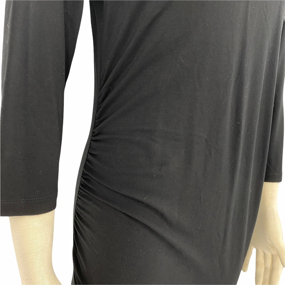 Isabella Oliver Grayson Maternity Midi Dress Black Turtleneck US 10 Brand Size 4 - Image 2 of 4