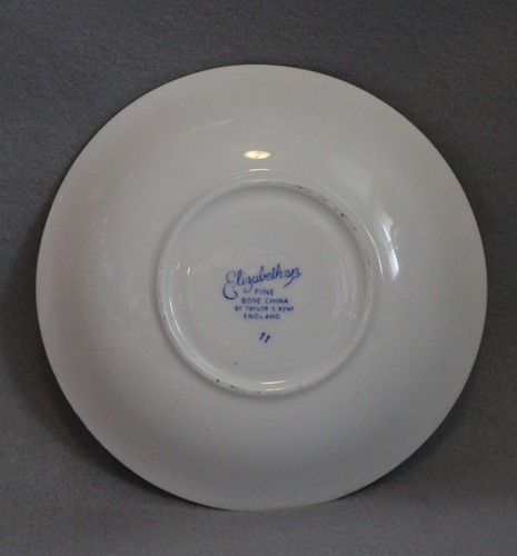 Elizabethan Fine Bone China Tea Cup & Saucer White Crabapple Taylor Kent VTG - Picture 8 of 21