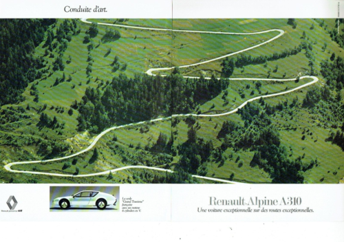 1979 Renault Alpine A 310 Advertising 03 24 Advertising Ad 2 Page Driving Art - Picture 1 of 1