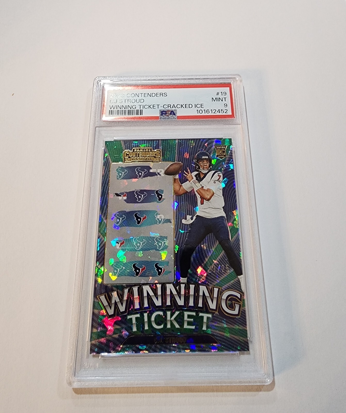 2023 Panini Contenders CJ Stroud(RC)- Winning Ticket-Cracked Ice #/25