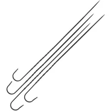 Barebones Living Cowboy Grill Skewer Set of Four Hand-Tooled Forged Hangable