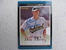 A's Steve Stanley Signed Autographed 2002 Bowman Nr.Mint
