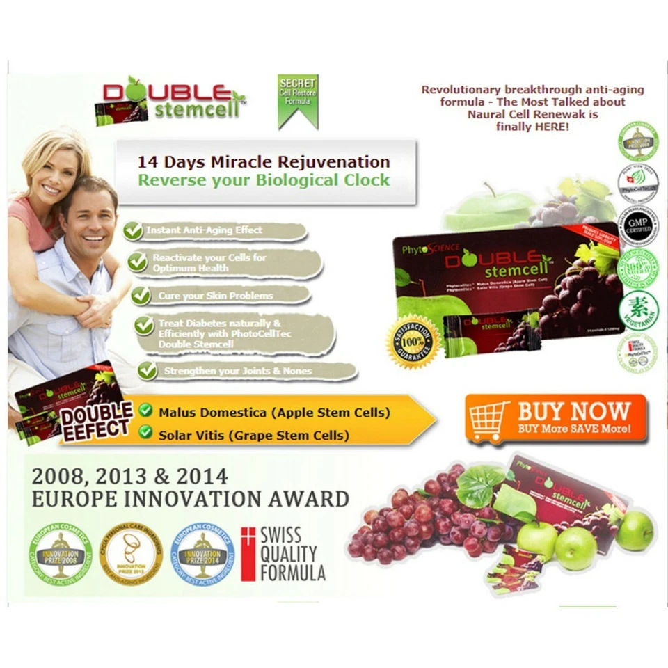 NOVO 30 pacotes (EXP 2028) PhytoScience célula-tronco dupla para antienvelhecimento - Imagem 4 de 4