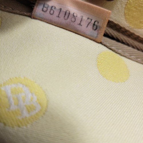 Dooney & Bourke Small Tulip Tassel Polka Dot canvas Purse Vintage - Picture 14 of 16