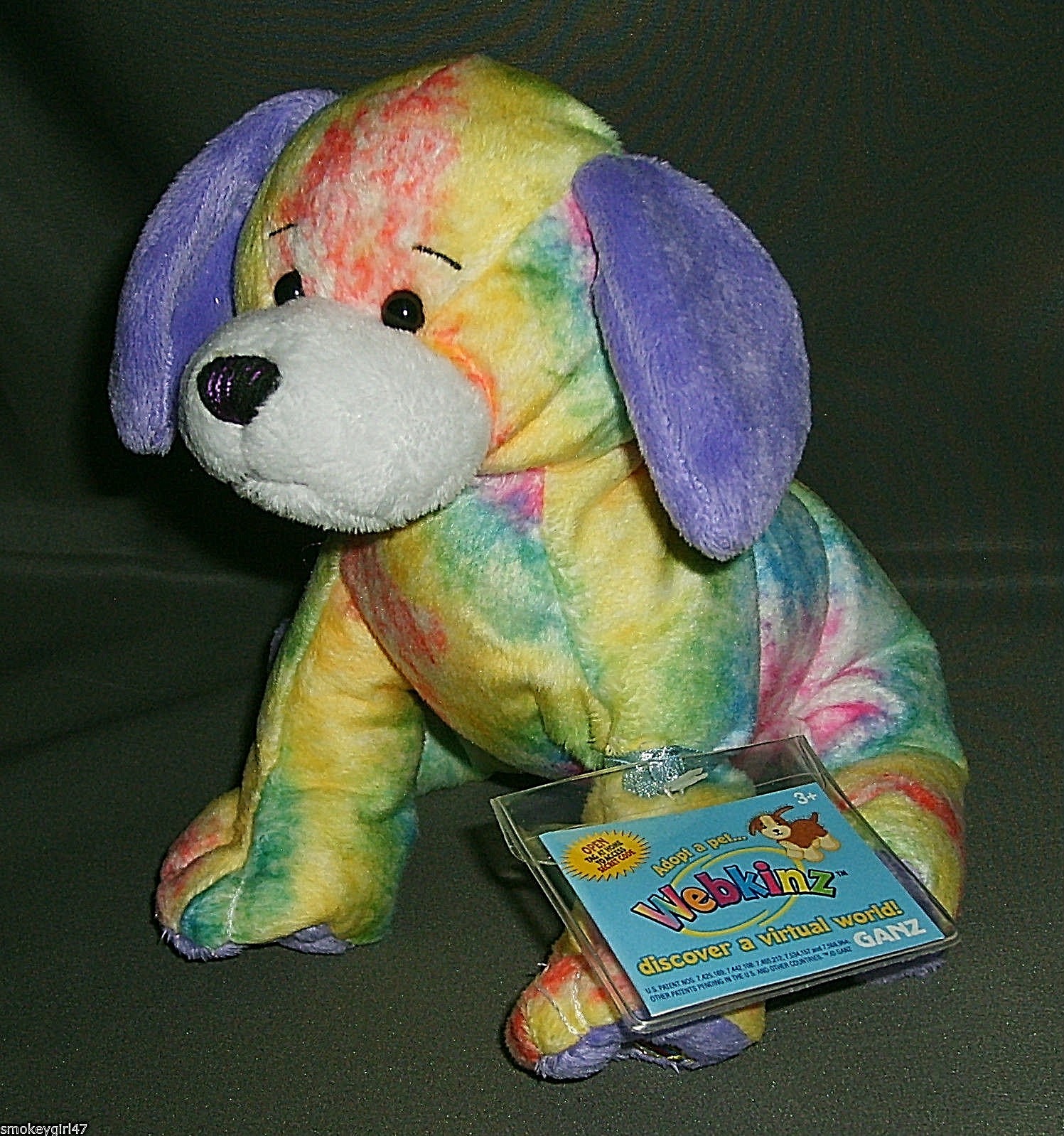 blue lamb chop dog toy