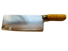 Vintage R.H. FORSCHNER CO Butcher Meat Cleaver 8" Blade 12" Overall Round Handle