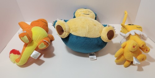 Pokemon Tomy Plush Lot of 3 - Charmander, Snorlax, Jolteon 8-9" Tall - Picture 4 of 15