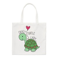 VerrüCkt Turtle Damen Regular Tragetasche Lustig Shopper Schulter