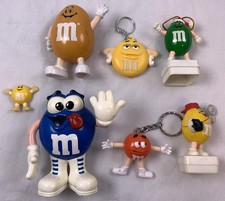 M&M's Mars Vintage Konvolut Figuren Spardose Schlüsselanhänger Blau Gelb 90er