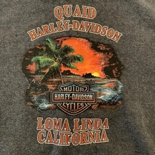 Harley-Davidson Hoodie Mens Extra Large Full Zip Quaid Loma Linda California Mot