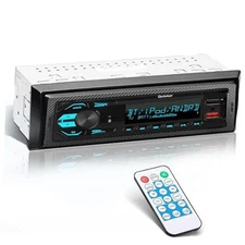 Single DIN Multimedia Car Stereo Radio,7 Character LCD,Bluetooth with Hands 