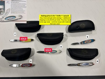 Pick 1 FRANKLIN MINT Pocket Knife Vintage Cars LMTD w/ Pouch Buy More and Save $