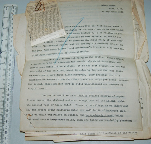 1930 BLACK HISTORY. NOEL PORTER HALF MOON CAMBRIDGE. CARIBS.  TURING PITT RIVERS