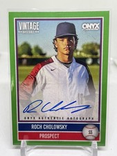 Roch Cholowsky 2026 Onyx Vintage Baseball Green Auto/50 SP #1 Draft Prospect 