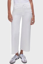 Good American Good Waist Palazzo Crop Jean in White 31/12 NWT 139