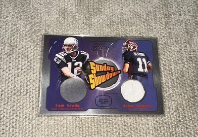 2003 FLAIR SUNDAY SHOWDOWN JERSEY - TOM BRADY & DREW BLEDSOE #SS-DB 189/500