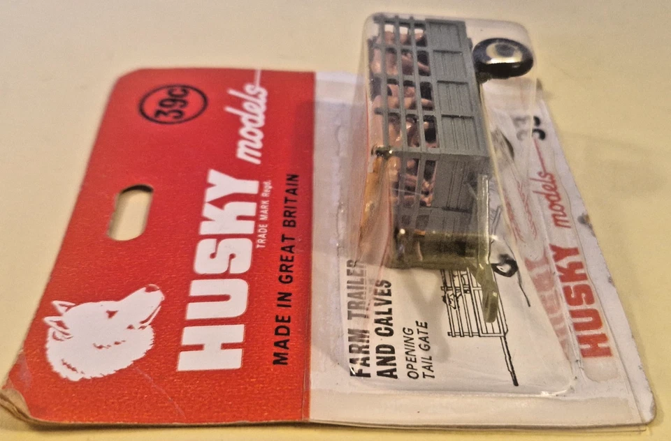 Husky Models No.33 Farm Trailer and Calves für Traktor/Modellauto, Neu auf Karte - Bild 3 von 4