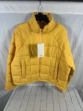 Halfdays Nellie Packable Puffer Women's Orange Jacket Size Extra Small New