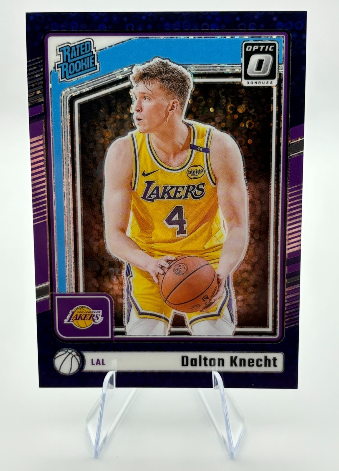 2024-25 Panini Optic Basketball Dalton Knecht #256 Purple Fast Break /99 Rookie