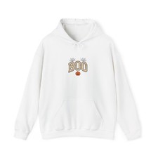 BOO Halloween Hoodie  Cute Pumpkin Lettering
