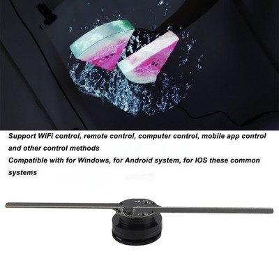 3D Hologram Fan 224 LED Light Beads High Resolution 3D Advertising Player