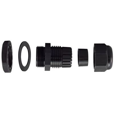 3PC 5/PK  RS PRO 2101322 M16x1.5 Nylon Cable Gland With Locknut IP68 Black UL 9