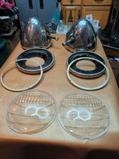 1934 Ford Headlights Stainless Head Lamp Passenger Car Model 40 Coupe 1933