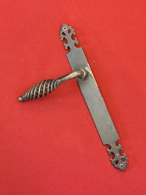 Poignée Spirale Fer Forgé Ancienne Porte Meuble Fenêtre Vintage - Photo 1/4