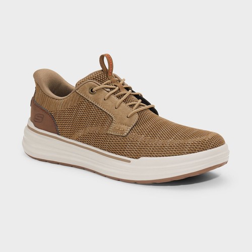 Skechers Ramone Slip Ins Men's Slip On Shoes Taupe Memory Foam Free Ship