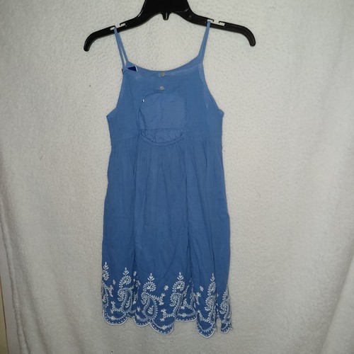 Polo Ralph Lauren Youth Girls Embroidered Sz 10 Sleeveless Dress Retreat Blue DM - Picture 5 of 10