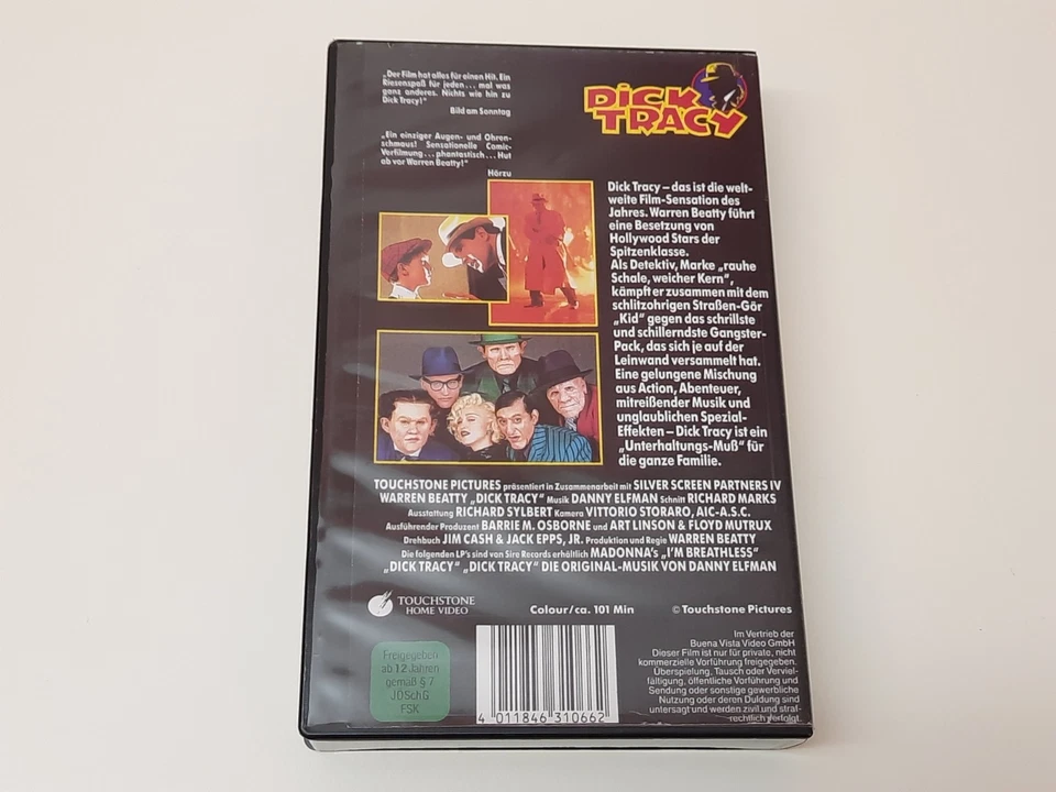 Dick Tracy 1990 VHS German PAL Video Warren Beatty Al Pacino Madonna - Bild 2 von 4