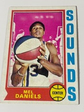 Vintage 1974-75 Topps ABA Mel Daniels # 192 , NM.